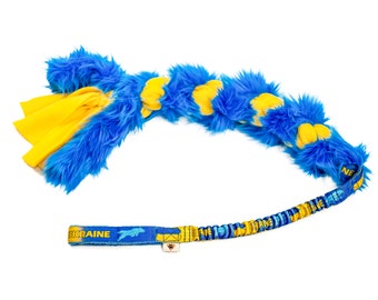 UKRAINE national colors  braided dog tug toy - Colorful toy for dogs - Durable dog toy