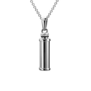 Ash, urn pendant with screw cap-Silver925-Made in Germany-Incl. Chain