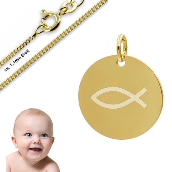 Chaîne De Baptême Argent 925 Avec Ange - Pendentif Et Boîte Cadeau Pour Souvenir