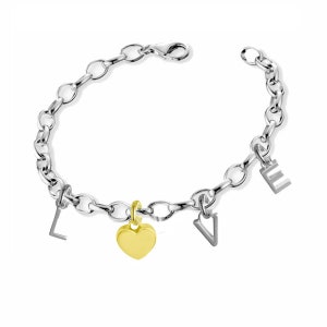 Damen Armband LOVE,massiv, 5mm Breit,  925er Sterling Silber-4