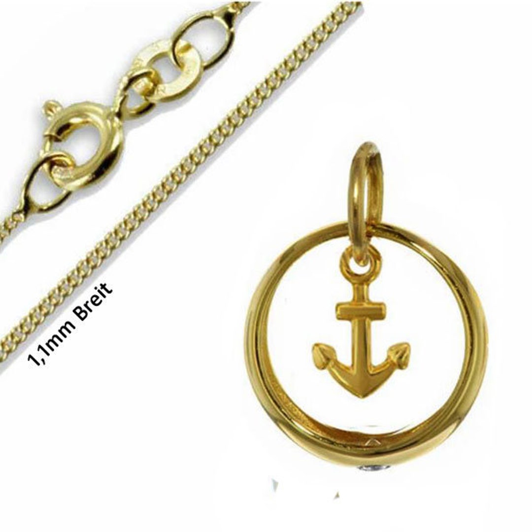 COLLANA DA UOMO ANCORA IN ORO BIANCO 18 KT - Foto 4