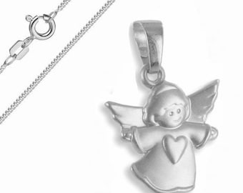 NKlaus Ciondolo Angelo Custode In Argento 925 - Amuleto Talismano 12mm