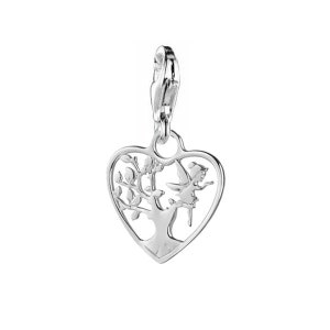 Bedelhanger levensboom met elfje, 925 sterling zilver, gemaakt in Duitsland