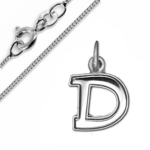 Buchstaben Anhänger- 925er Sterling SilbeR- auf Wunsch mit Silberkette