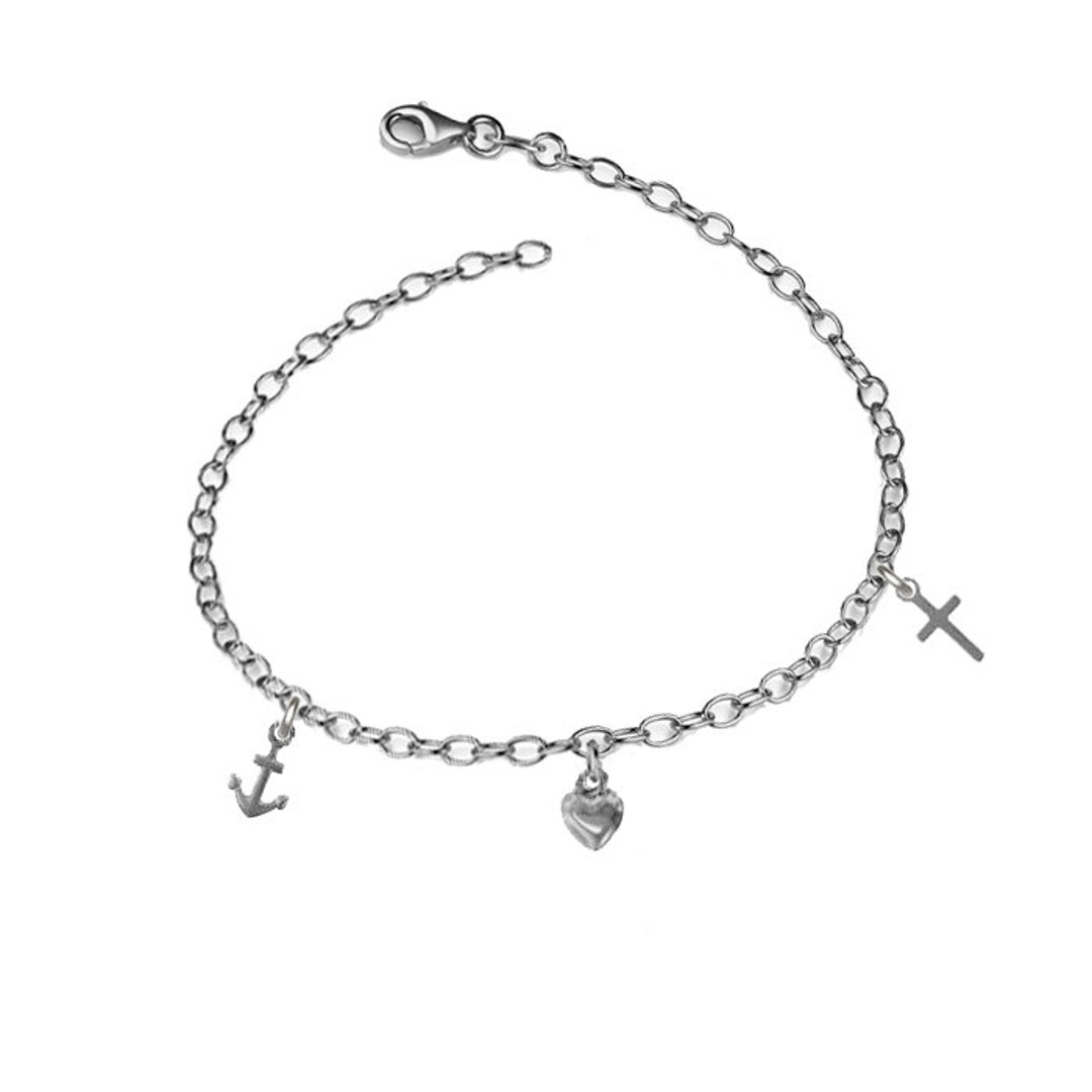 ◆STONEHENgE◆ silver heart anklet SC1770 Sterling Silver Heart Charm Anklet – ASMISTYLE