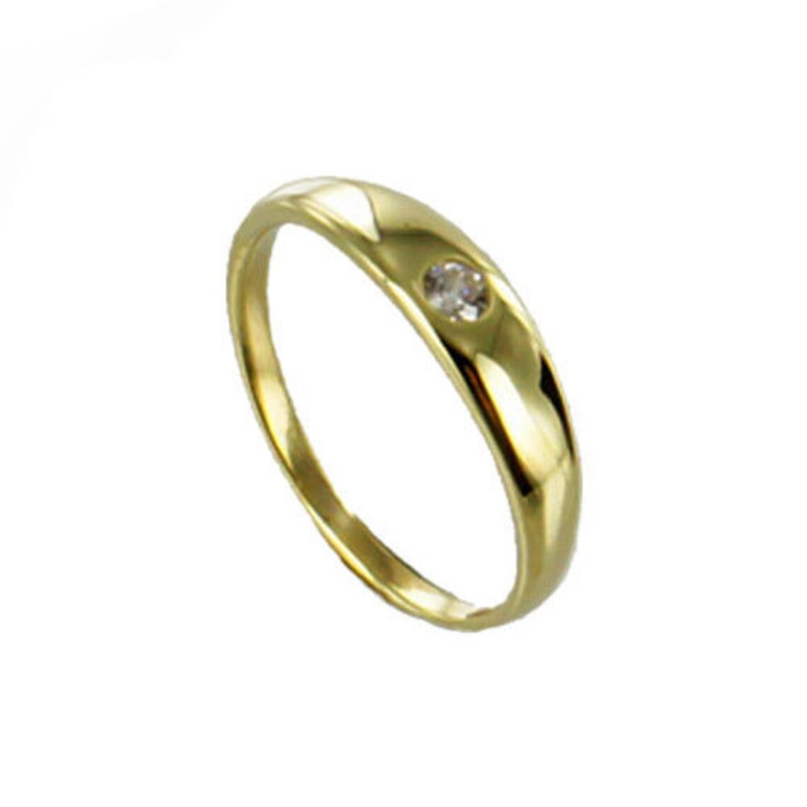 Baptism ring with zirconiareal gold/3338 carat on request Etsy