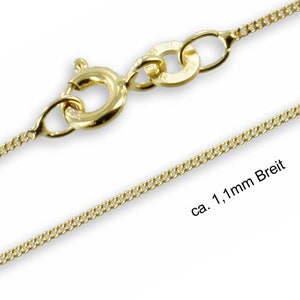 Delicate armoured chain- 333/- genuine gold (8 carat)- approx. 1.1 mm wide, Made in Germany