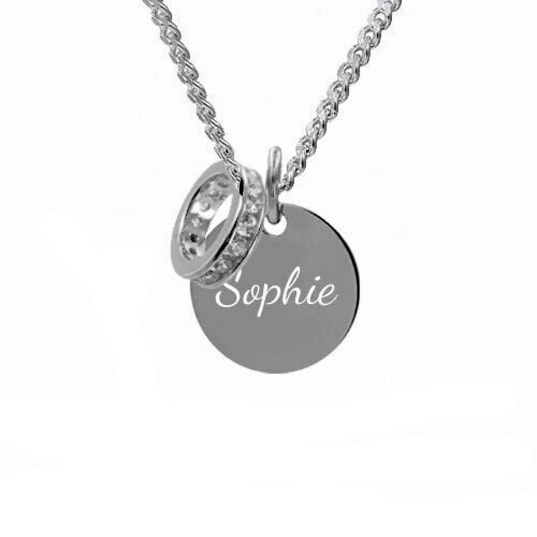 Baptismal Ring With Name Plate-925 Sterling Silver Incl. Chain - Etsy