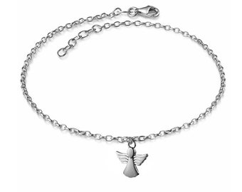 Angel De La Guarda Oracion Colgante Corazón Plata 925 "Ángel De La Guarda" Para Niños - Con Cadena, Personalizable, Regalo De Bautizo O Comunión Colgante Plata 925 ángel Guarda