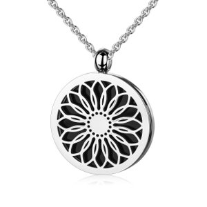 Collar Flor de la Vida, plata de ley 925, fabricación alemana, grabado personalizado