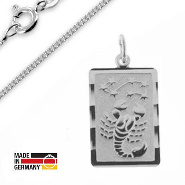 Pendentif zodiaque avec constellation en argent 925 avec gravure fabriqué en Allemagne