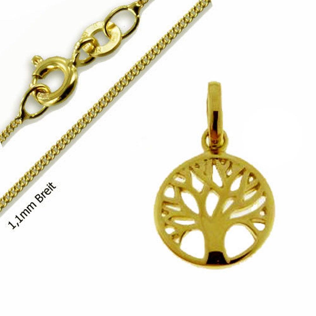 Colgante De árbol De La Vida De Oro / Collar - México 