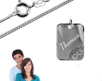 Gravur Platte infini - Argent925-Kette & Gravur-157