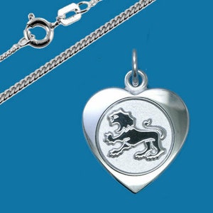 Znaki zodiaku/znak zodiaku zawieszka serce ze srebra 925, łącznie z łańcuszkiem i grawerem