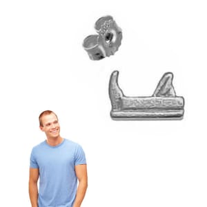 Può includere: Un paio di chiusure per orecchini in argento, uno è un classico retro a farfalla e l'altro è un design più moderno e minimalista.