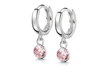 Sfoni Orecchini A Cerchio In Argento 925 Con Zirconia Cubica - Ipoallergenici, 20mm, Con Scatola Regalo
