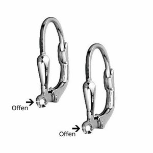 A pair of leverbacks / ear hooks / 925 sterling silver / various colors - new