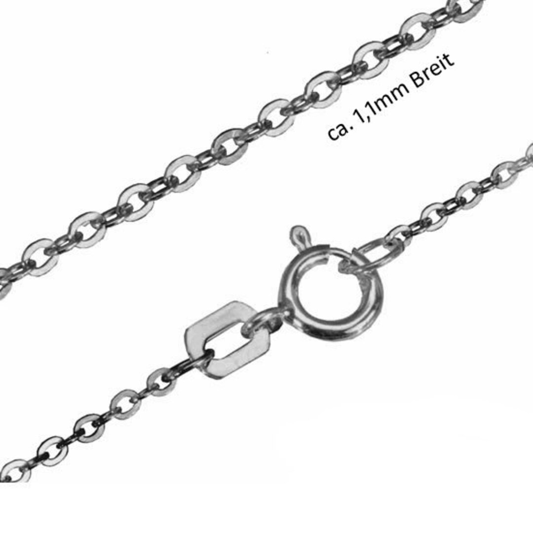Collana Maglia Grumetta Piatta Da 4 Mm Placcata Oro Bianco In Argento 925 60 Cm