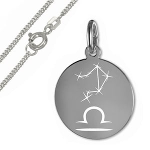 Znaki zodiaku, znaki zodiaku, naszyjnik konstelacja - srebro 925 - z grawerem - 02
