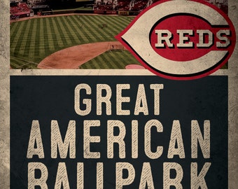12"x18" Cincinnati Reds Printable Art Poster for your sports fan!