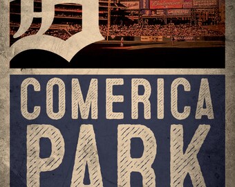 12"x18" Detroit Tigers Printable Art Poster for your sports fan!