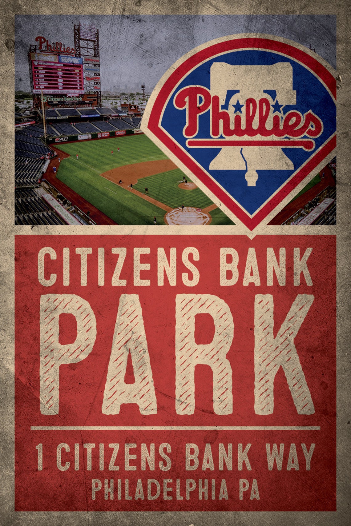 12x18 Philadelphia Phillies Printable Art Poster Etsy
