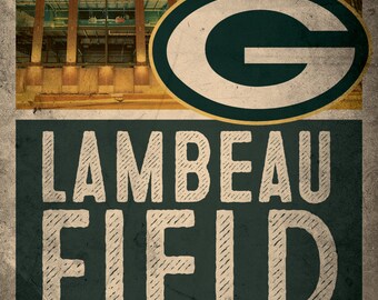 12"x18" Green Bay Packers Lambeau Field Printable Art Poster for your sports fan!