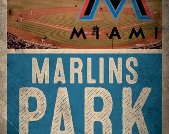12"x18" Florida Marlins Printable Art Poster for your sports fan!