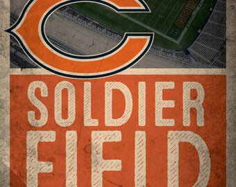 12"x18" Chicago Bears Soldier Field Printable Art Poster for your sports fan!