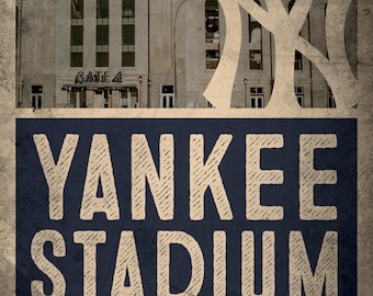 12"x18" New York Yankees Printable Art Poster for your sports fan!