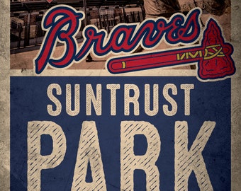 12"x18" Atlanta Braves Printable Art Poster for your sports fan!