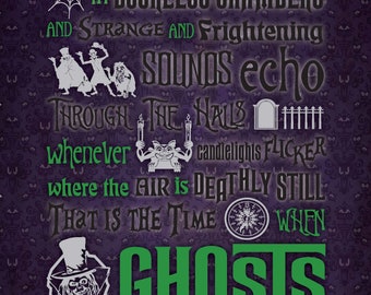 12"x18" Haunted Mansion Printable Art Poster for Halloween