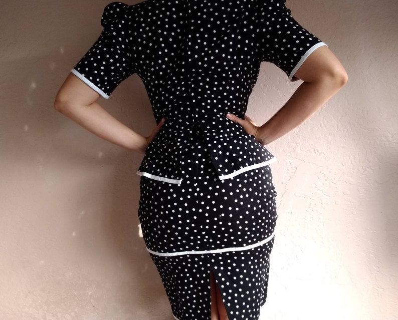 Vintage Polka Dot 3 Tier 80s Dress