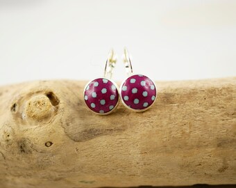 Boucles d'oreilles 12 mm pois cabochon bijoux boucles d'oreilles cabochon boucles d'oreilles vintage