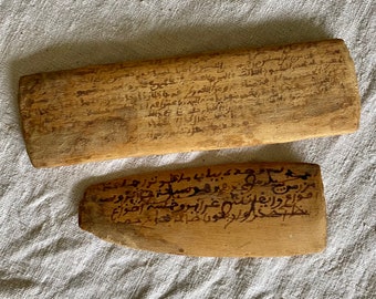 Old wooden tablets from Morocco, Arabic writing, contract tablet, writing tablets, vintage