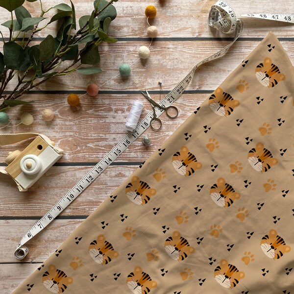 Tiger Paw Fabric - Etsy