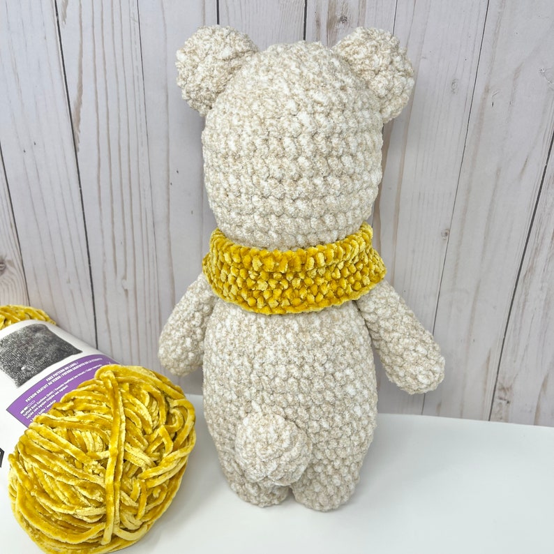 PDF PATTERN Teddy Bear beige crochet plushie bear tutorial, knitted, pattern for beginners, nursery decor, crochet bear tutorial toy easy zdjęcie 3