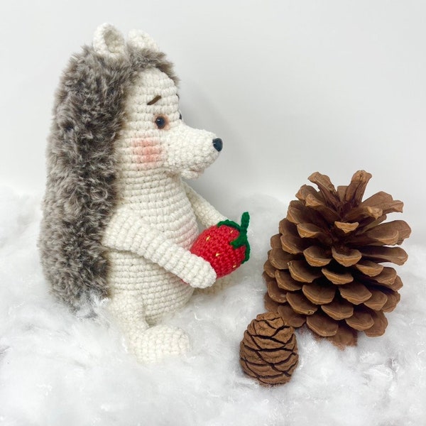 Crochet PATTERN PDF Hedgehog, tutorial for beginners, amigurumi pattern animal, plushie hedgehog, knitted, easy crochet pattern toy hedghog