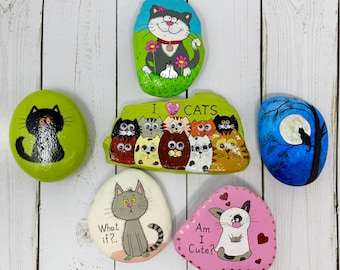 Painted Cat Rock: grillige steenkunst voor kattenliefhebbers
