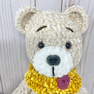 PDF PATTERN Teddy Bear beige crochet plushie bear tutorial, knitted, pattern for beginners, nursery decor, crochet bear tutorial toy easy zdjęcie 7