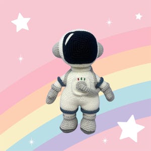 Astronaut, cosmonaut, spaceman, NASA doll, gift for boy, gift for astronaut professional, personalized, crochet, knitted, nursery decor, toy