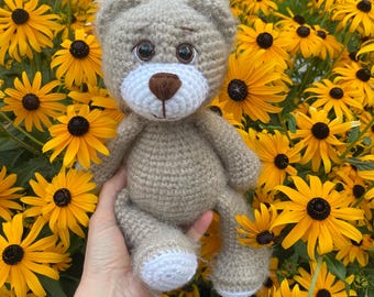 Crochet Pattern: Small Fluffy Teddy Bear Amigurumi