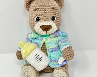 PDF Pattern Baby Teddy Bear Crochet knitted toy, Teddy bear, tutorial bear, amigurimi pattern