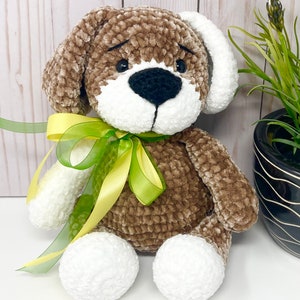 Pattern crochet  Puppy Dog, tutorial for beginners, amigurumi pattern animal, plushie dog, knitted, easy crochet pattern toy Doggy puppy