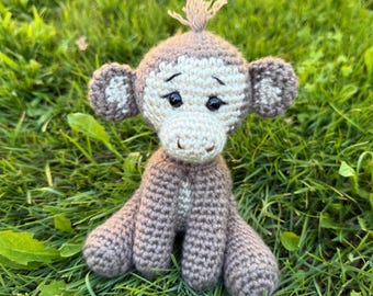 Patrón de mono de crochet: Amigurumi de peluche (Patrón PDF)