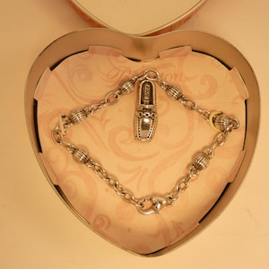 Brighton Women’s  Charmed Life Foot Charm Bracelet, Silver Plated, One shoe