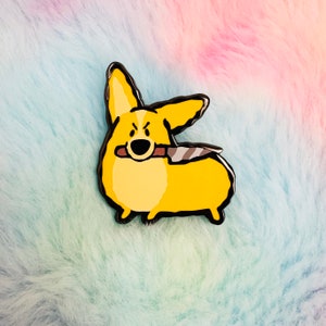 Bug the Corgi Enamel Pin: Funny Dog Lover Gift