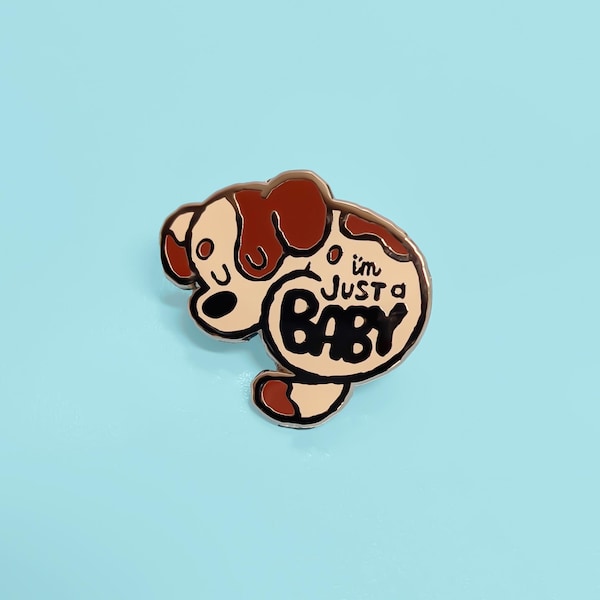 Baby Puppy Dog Enamel Pin - Gift for Dog Lovers