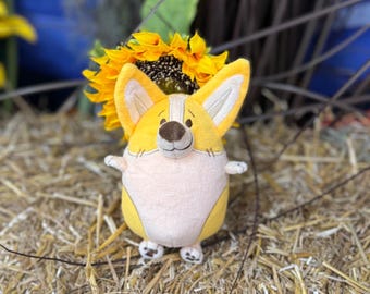 Corgi Plush Keychain: Mini Stuffed Animal Bag Charm - Pocket Corgi