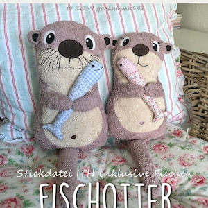 Embroidery file ITH cuddly OTTER in the hoop otter